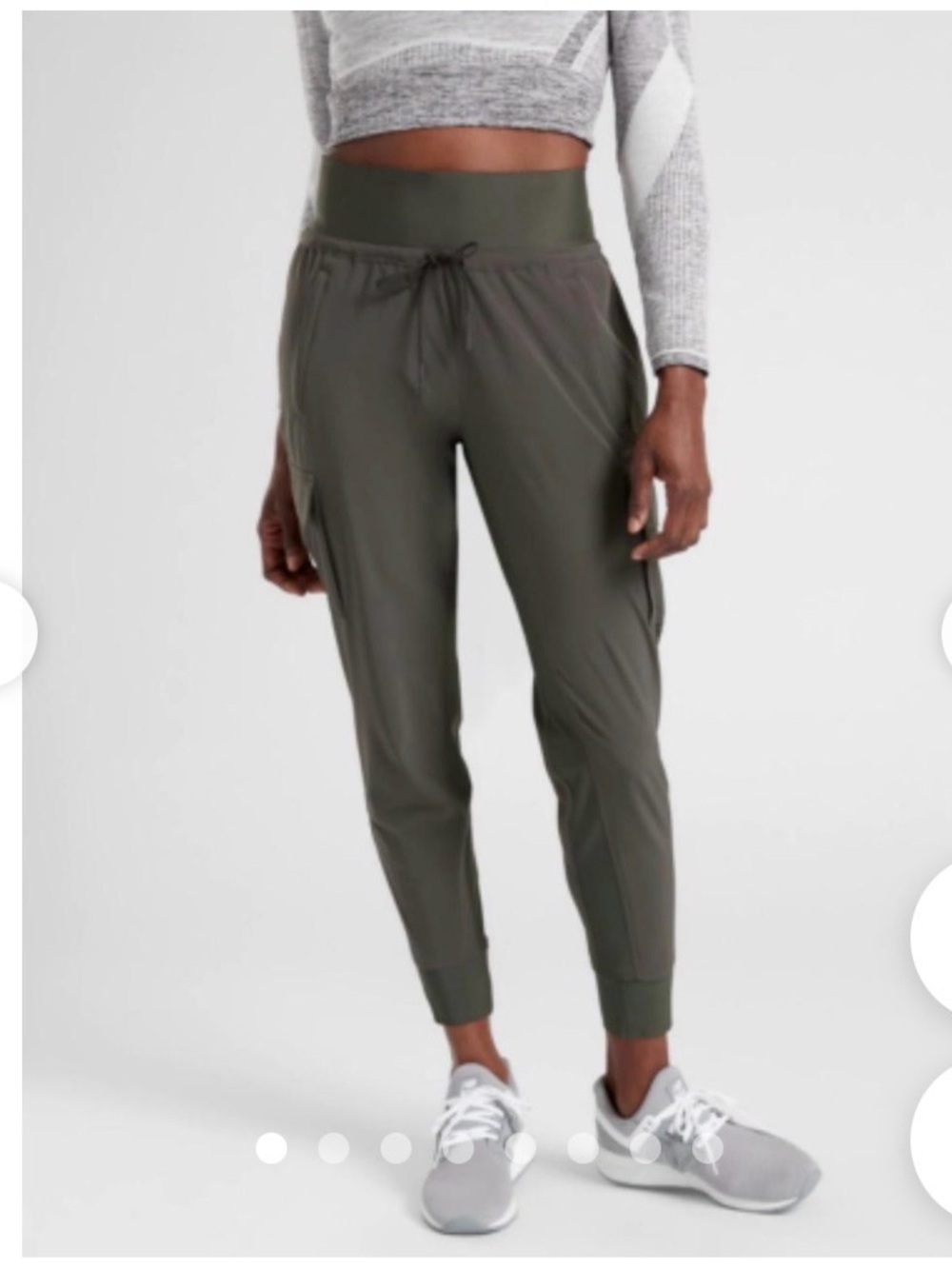 Athleta Sutton Olive Green Cargo Jogger Pants